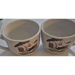 Trisa Italian chef cups mugs wide hot or cold beverages set of 2